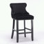 Ensemble de 2 tabourets de bar rembourrés en velours-562240911