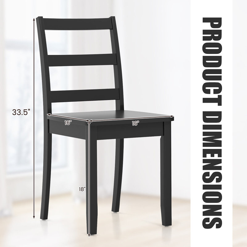 18'' H Side Chair, Black
