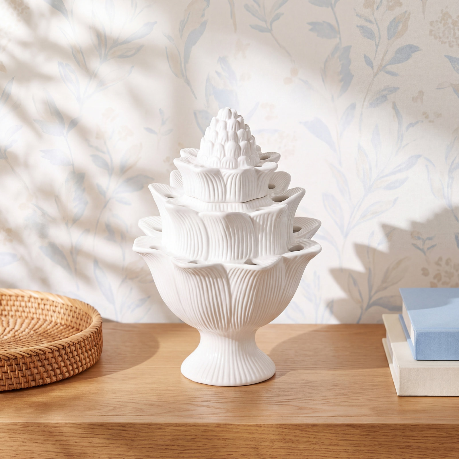 Handmade Ceramic Table Vase, 10" H x 7" W x 7" D