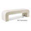 Banc rembourré avec cascade 60 po Emmie