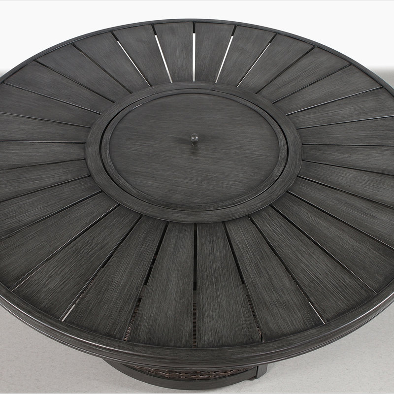 Table de foyer d'extérieur au propane 25 H x 52 W, Brun