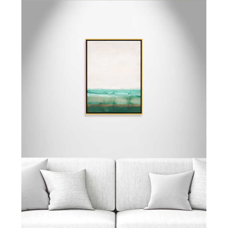 Franke Emerald Shores par Filippo Ioco - reproduction d'art, H 25,5 po x l 19,5 po x P 2 po, Toile avec cadre doré