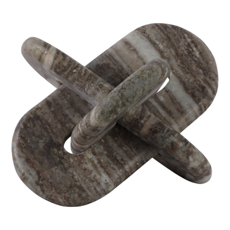 Sagebrook Home 9X9" Rounded Marble Knot, Gray