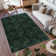 Tapis d'intérieur transitionnel en polyester vert foncé Gertmenian Shadow Thandi