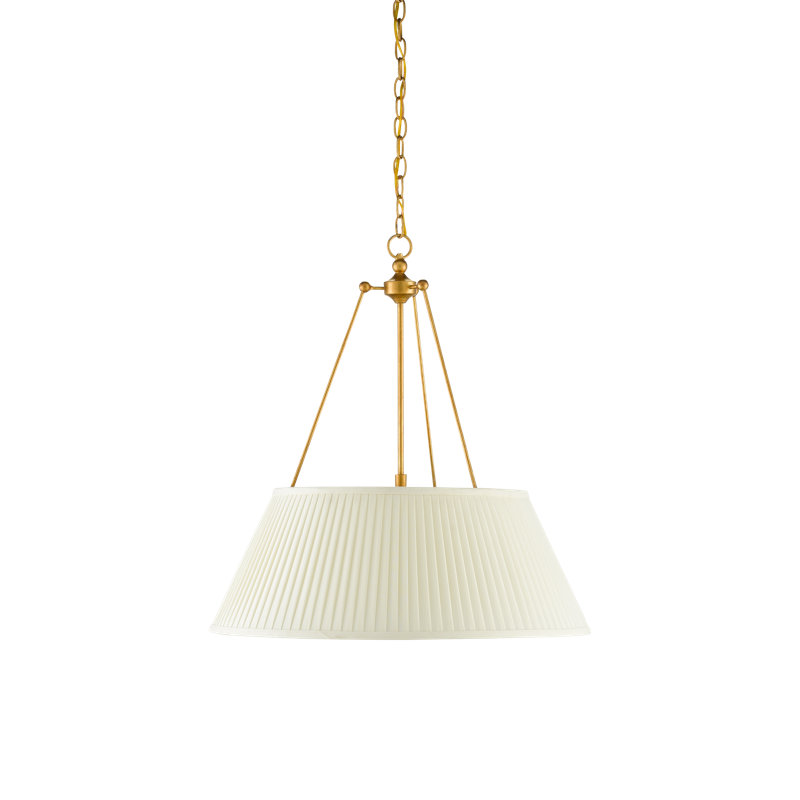Lytham 1 - Light Antique Gold/White LED Unique/Statement Pendant