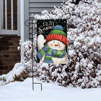 Drapeau de jardin d'hiver Snowman Snowman