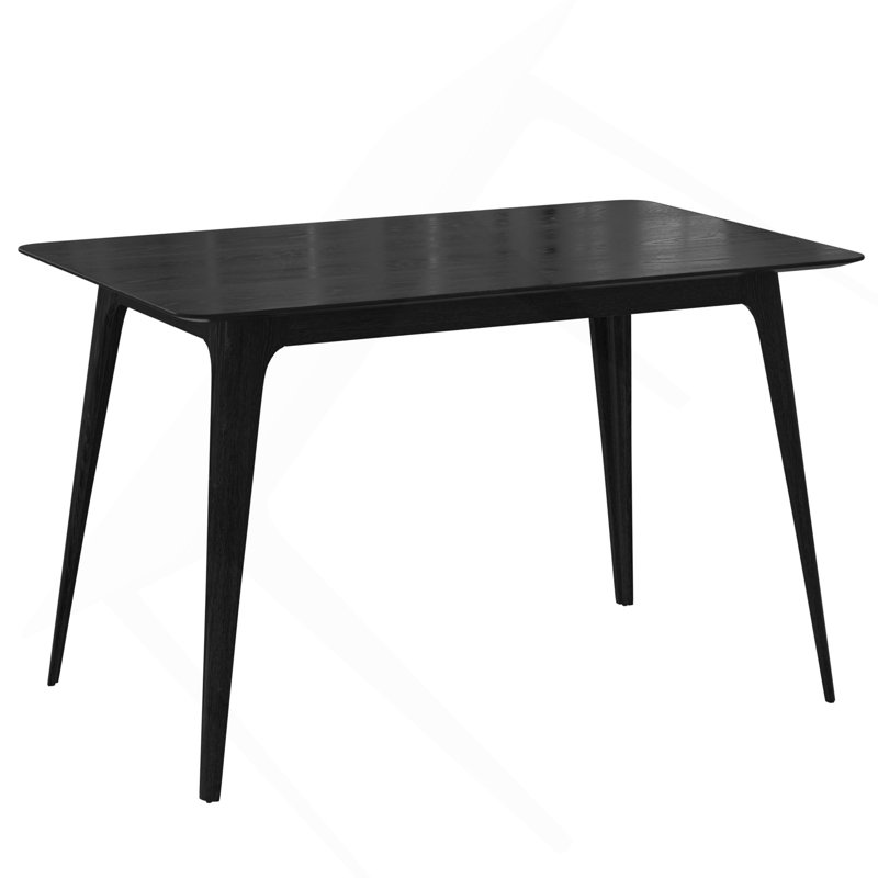 Dining Table Solid Wood Legs, Black