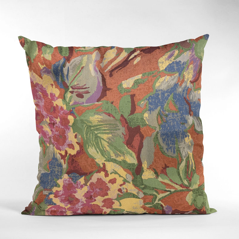 Coussin floral de jardin, 20 po x 20 po