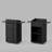 45.67" Black Standard Manufactured Reception Desk