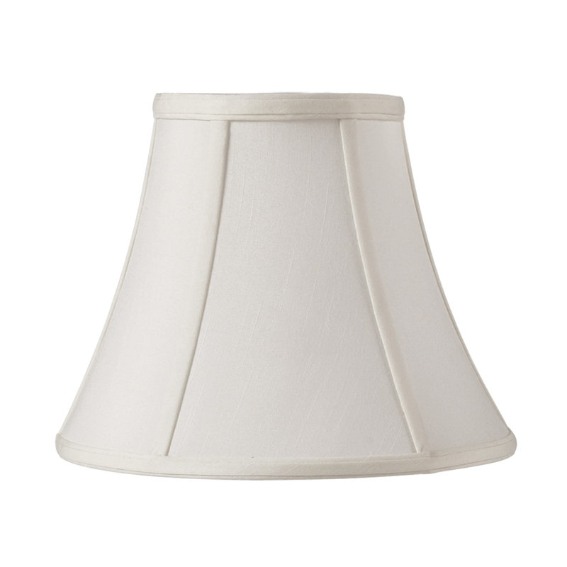 13 in. H Silk Bell Lamp Shade, White
