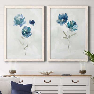 " Blue Botanical I " 2 - Pieces