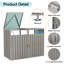 Remise en métal pour poubelle pour jardin - Gris pour 2 poubelles en acier galvanisé, rouille, facile à nettoyer et à entretenir