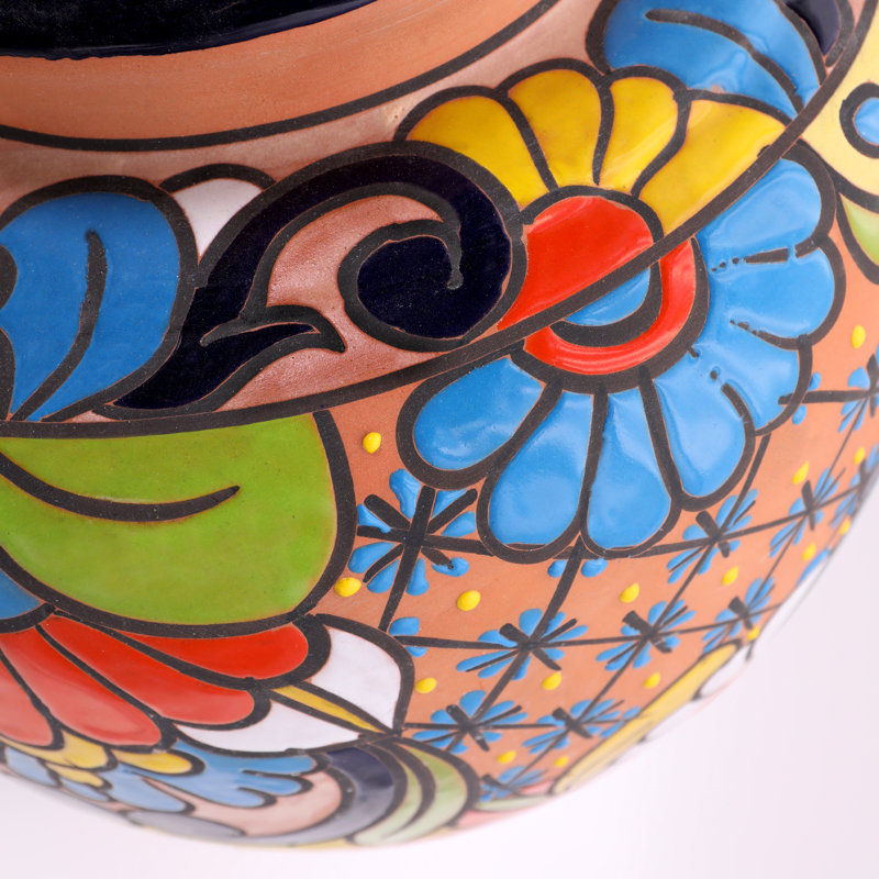 Pot à fleurs en céramique Talavera