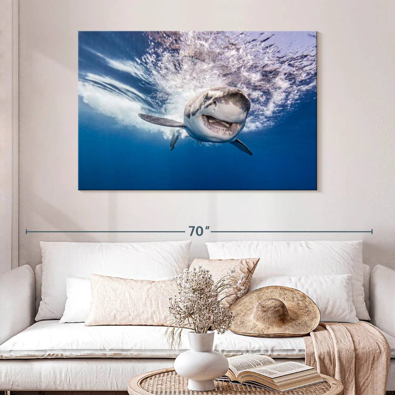 Happy Shark, 32" H x 48" W
