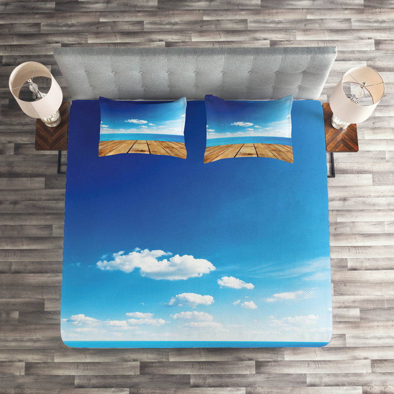 Landscape Modern & Contemporary Coverlet, King Bedspread + 2 Shams