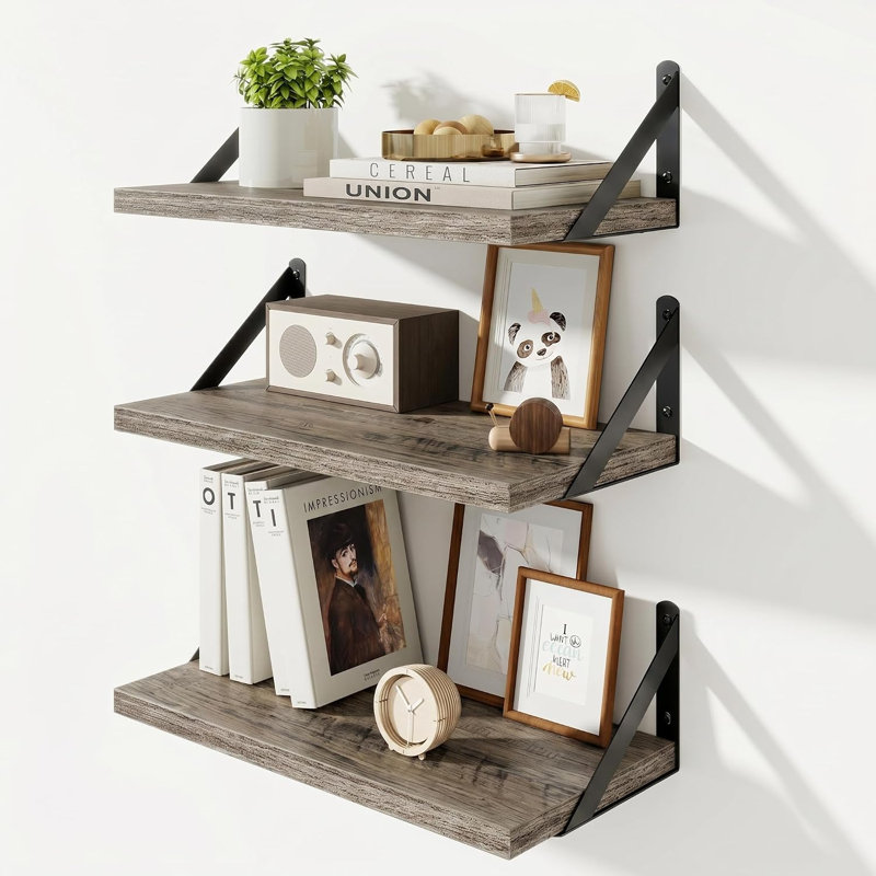 3 Piece Wood Floating Shelf