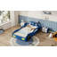 Lit de voiture de course en bois, lit plateforme simple en forme de voiture avec roues pour adolescents-1030788270