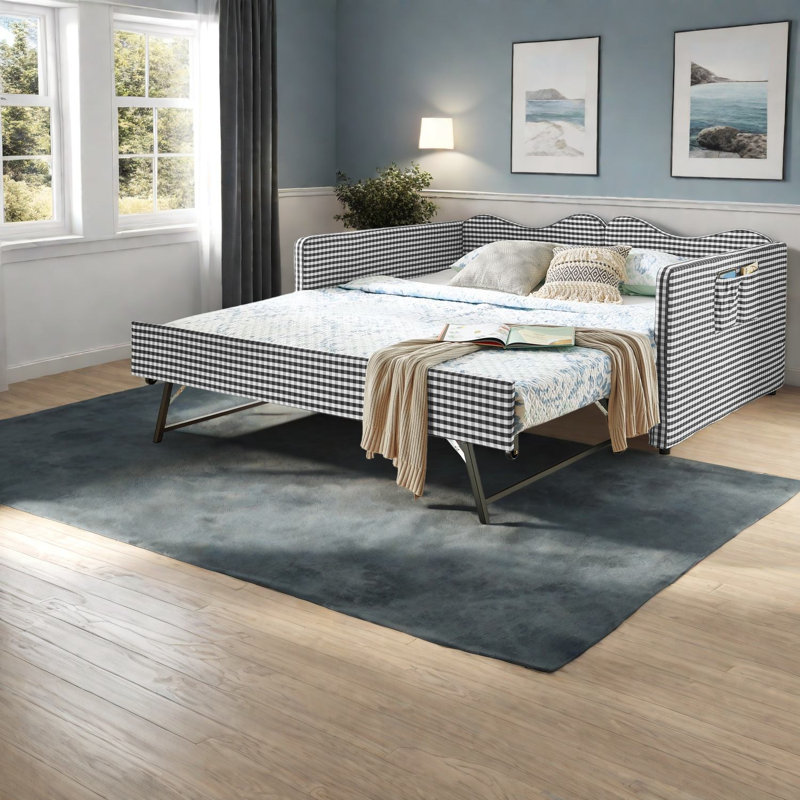Lits modernes avec rangement, lit de jour en bois et bois aggloméré pour une maison compacte