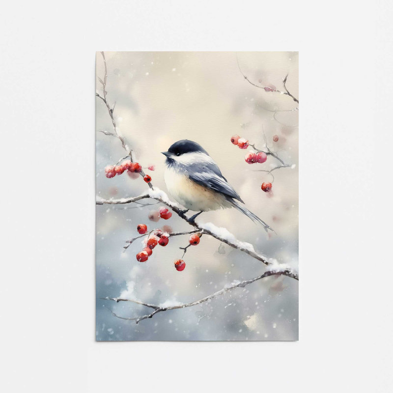 «One Winter Songbird», reproduction d'art, 24 po x 36 po, Sans cadre