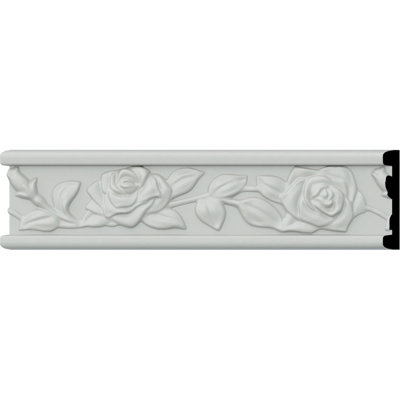 Rail de chaise rose 2 1/2 po H x P 1/2 po x L 94 1/2 po (répétition 9 1/2 po)