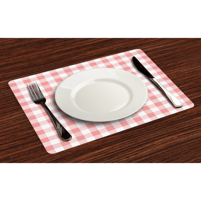 Polyester Gingham Rectangle Placemat
