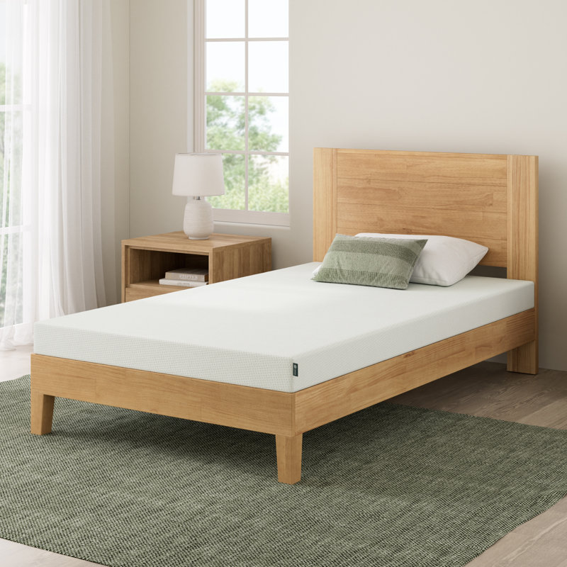 Zinus 6" Medium Charcoal Infused Memory Foam Mattress, Twin, 6