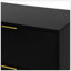 Commode 8 tiroirs pour chambre à coucher, commode de chambre moderne en bois, commode 8 tiroirs, commode haute pour placard, organisateur de commode pour le salon, placard, couloir noir-235625272