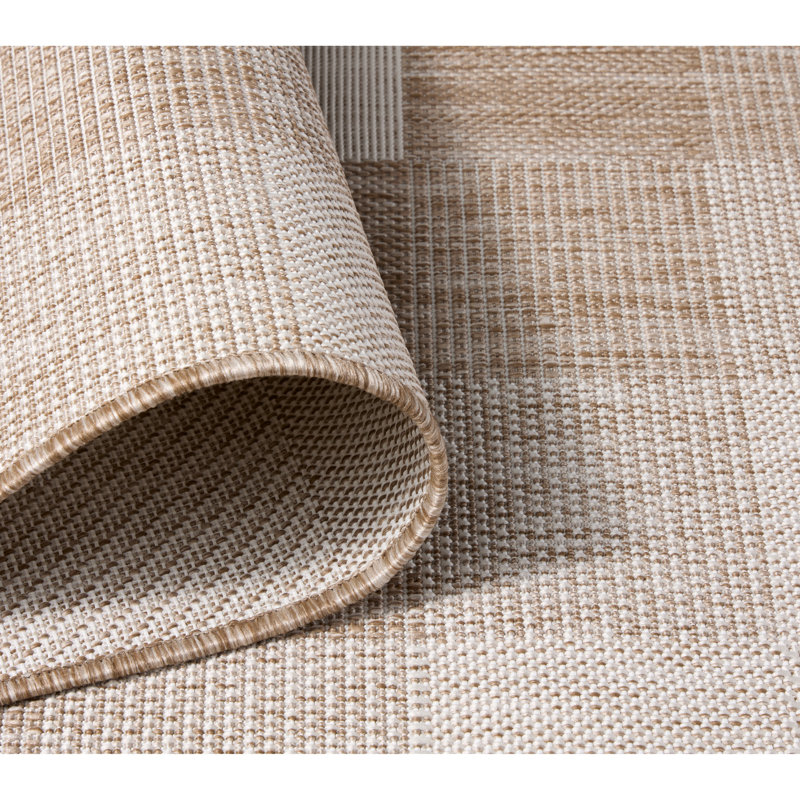 Tapis extérieur beige / crème NICOLE MILLER New York, Rectangle 5 pi 2 po x 7 pi 2 po