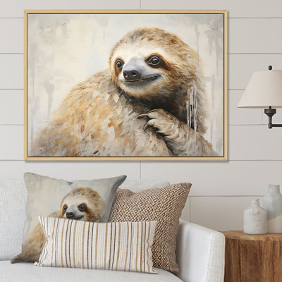 «Thoughtful Sloth I» sur toile