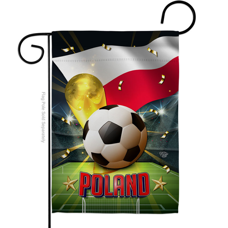 Drapeau de jardin en polyester Jaweed, H 18,5 po x l 13 po