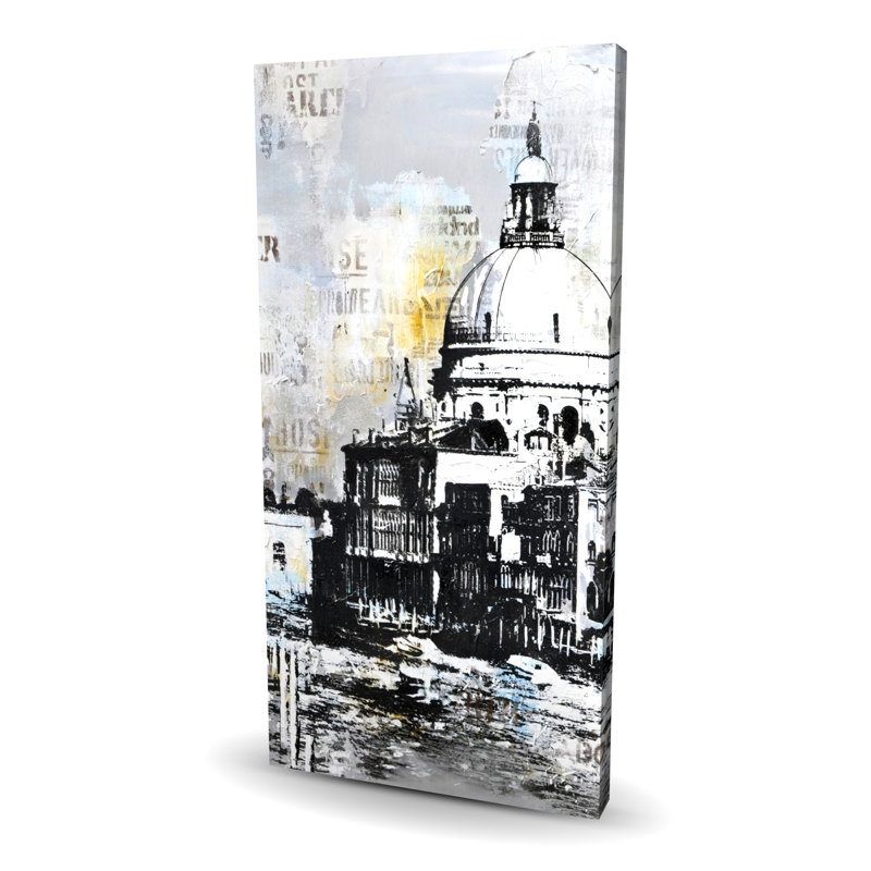 Basilique de Santa Maria Della Salute - art sur toile noir