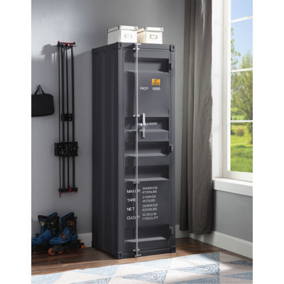 Garde-robe 1 porte avec serrure de contenant