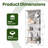 Razuri Tempered Glass Display Cabinet with Mirrored Back Panel, 5-Shelf Curio Cabinet with 2 Door-419955409