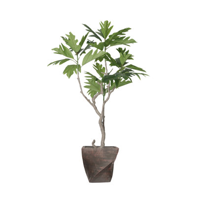 76.5'' Faux Fiddle Tree Tree in Pot