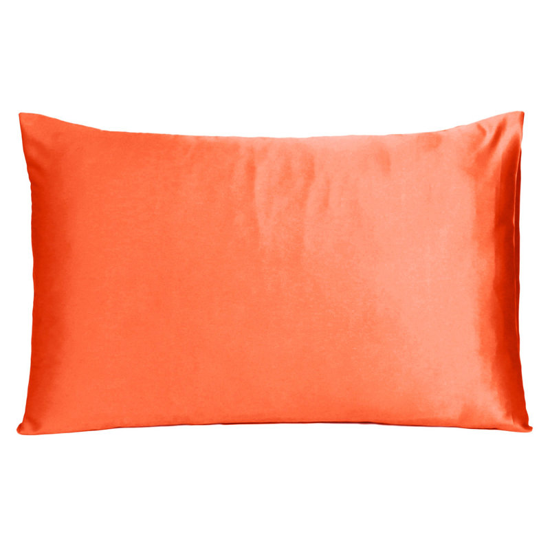 Taie d'oreiller en satin , Standard, Coquelicot