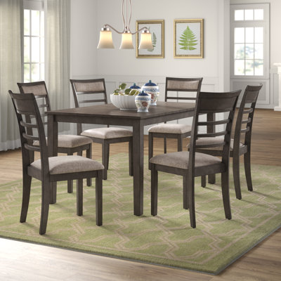Adair 6 - Person Acacia Solid Wood Dining Set by Red Barrel Studio