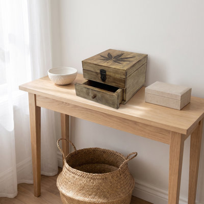 Boîte à canna avec tiroir - naturel