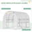 Outsunny 10' X 7' X 7' Walk-In Tunnel Greenhouse, Outdoor Green House With Anti-Tear PE Cover, Zipper Doors And Mesh Windows, White
