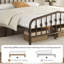 Metal Bed with Arched Headboard and Footboard-903604192-932308567