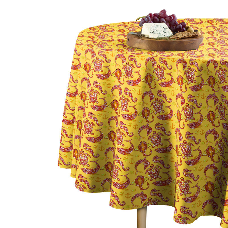 Basquez Round Tablecloth, 84" x 84"