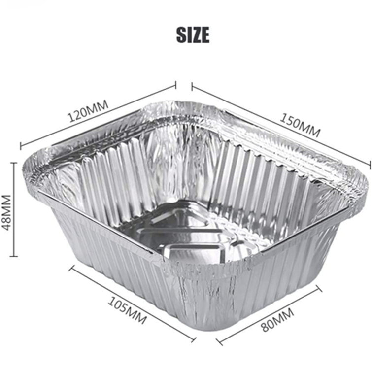 Restaurantware Disposable Aluminum Foil Take Out Food Containers, To Go  Pans with Lids - 12 oz - Catering, Meal Prep, Carry Out - Silver Foil with