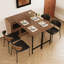 Buffet multifonctionnel extensible - Table de salle à manger convertible, couleur noyer, pour le salon et la salle à manger