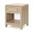 21.7'' H Modern Wood Nightstand with Drawer and Open Shelf