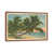 Toile avec cadre en bois brun classique