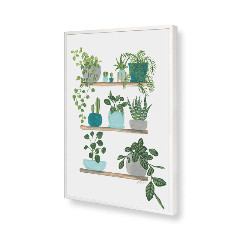 «My Boho Plants I» par Yvette St. Amant, reproduction d'art sur toile, H 48 po x l 36 po, Blanc