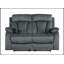 Global United Reclining Transitional Microfiber Fabric Loveseat With Integrated Lumbar Support And Durable Hardwood Frame-2144406959
