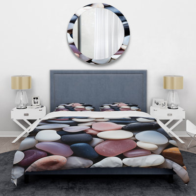 Zen Purple  Amethyst 3 - Spiritual Stone Duvet Cover Set