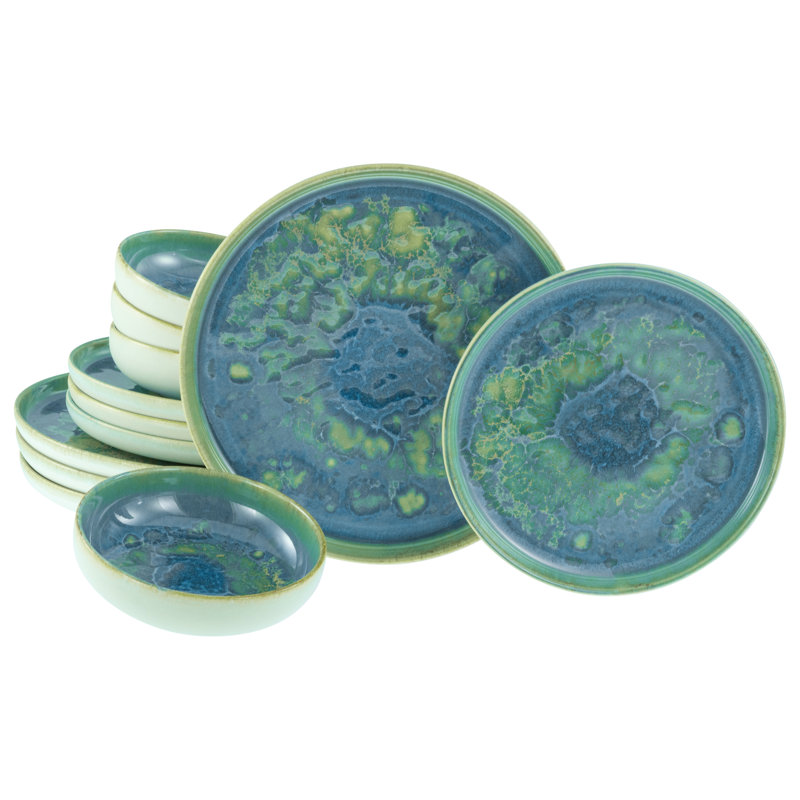 Yuki Piece Stoneware Dinnerware Set - Service for 4