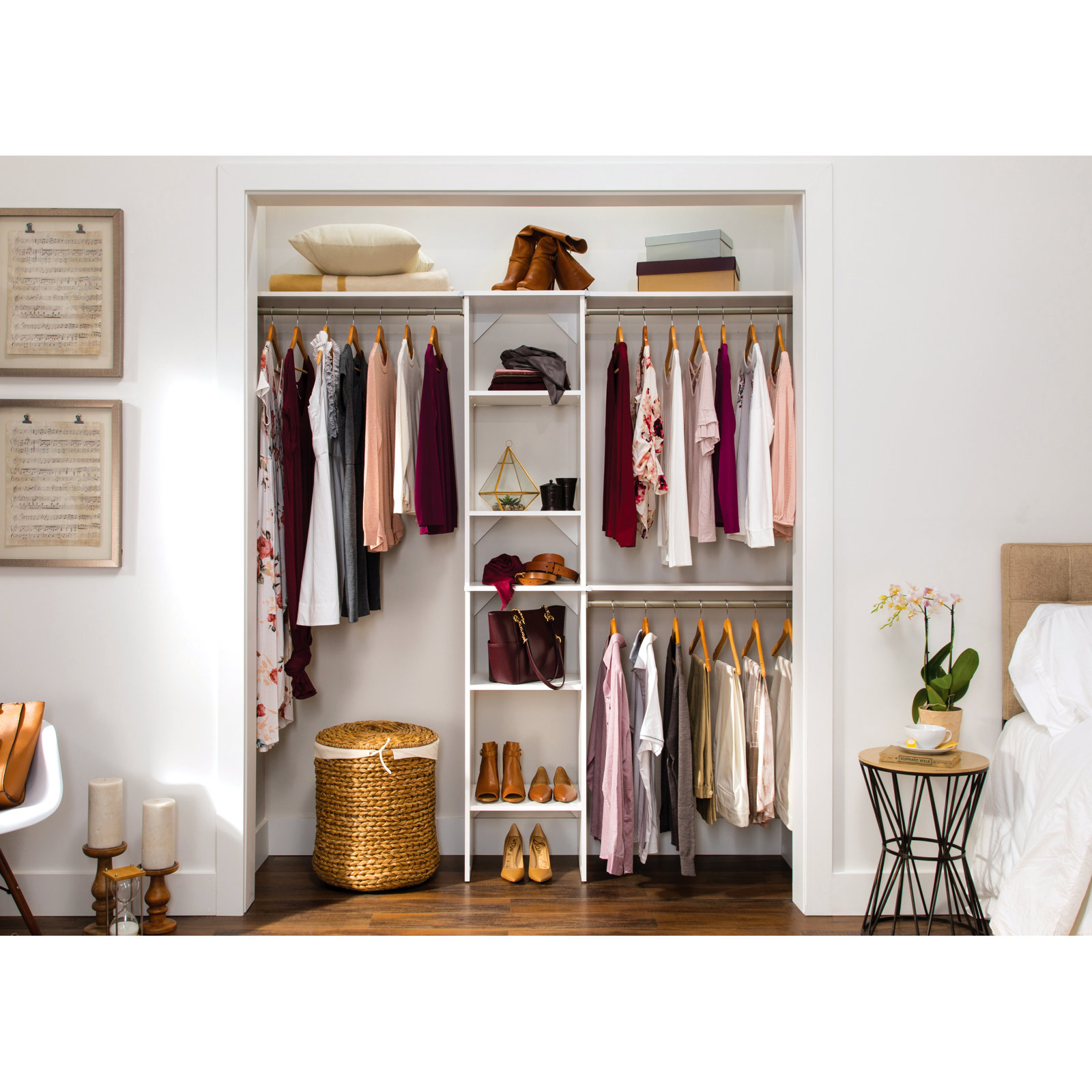SuiteSymphony Closet System Starter Kit, Pure White/White
