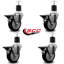 Ensemble de roulettes extensibles en poly pivotant avec frein SCC PLB 4 po x 1-7 / 8 po-101301458